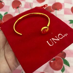UNO de 50 Nail Gold Bracelet